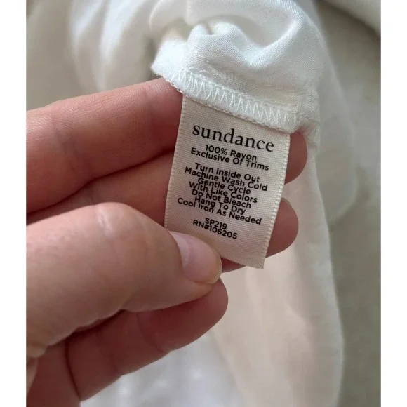 Sundance Top Womens XL White Ruffle Fairy Cottage Boho‎ Peasant Capsule - Picture 4 of 6